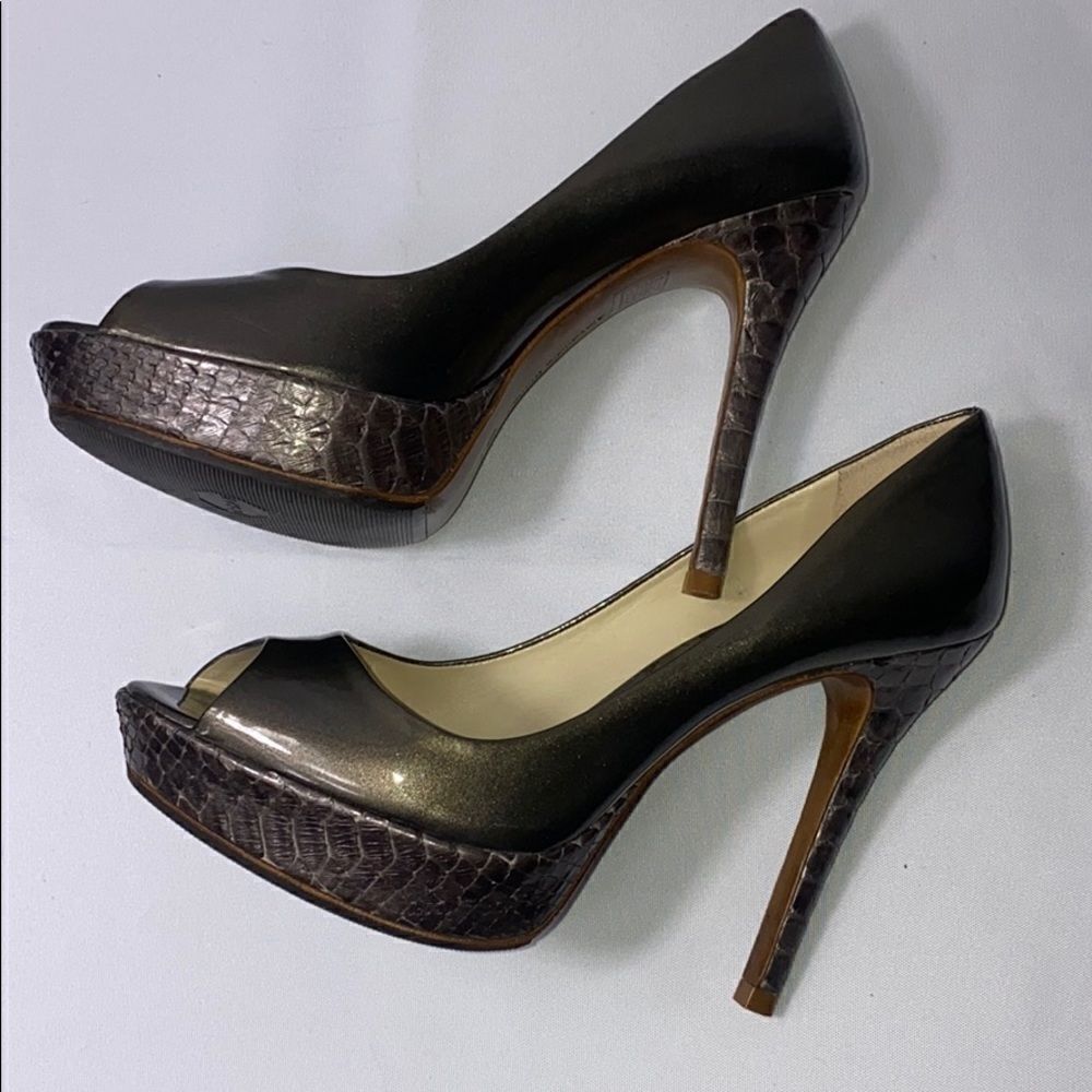 Alexandre Birman Heels Authentic Pythonpatent Lea… - image 8